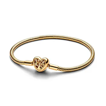 Pandora Moments, Armbånd i  925 forgylt sølv med hjerte