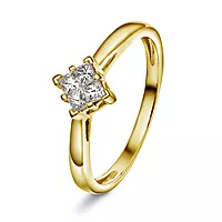 Pan Jewelry, Diamantring i 585 gult gull 0,20 ct