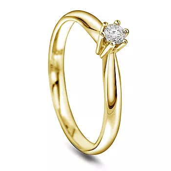 Pan Jewelry, Ingrid enstensring i 585 gult gull 0,15 ct