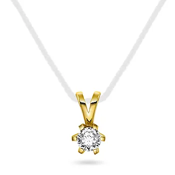 Vida diamantanheng i 585 gult gull 0,20 ct