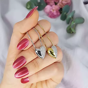 Bilde nummer 2 av Pan Jewelry, Hjertesmykke i 925 sølv med zirkonia
