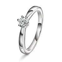 Olivia diamantring i 585 hvitt gull 0,15 ct