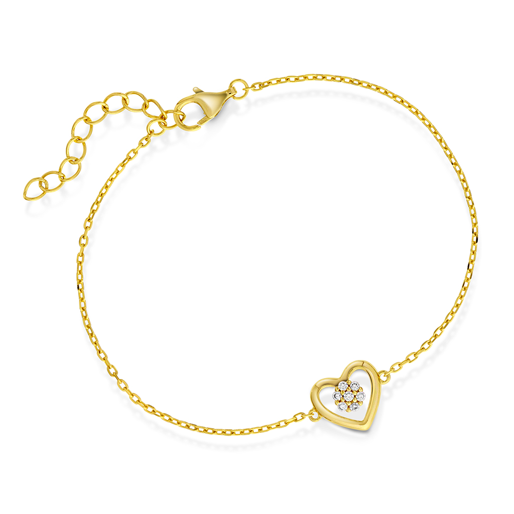 Pan Jewelry, Armbånd i forgylt sølv med zirkonia