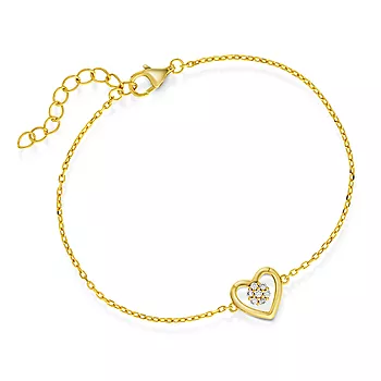 Pan Jewelry, Armbånd i forgylt sølv med zirkonia