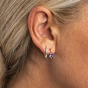 Bilde nummer 3 av Pan Jewelry, Øredobber i 585 gult gull med zirkonia sten