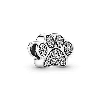 Pandora Moments, Charm i 925 sølv med poteavtrykk