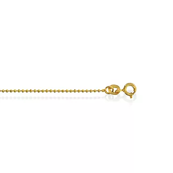 Pan Jewelry, Slipt kulekjede i forgylt 925 sølv 1,1 mm, 34-60 cm