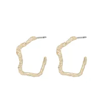 Cat øreringer i forgylt messing