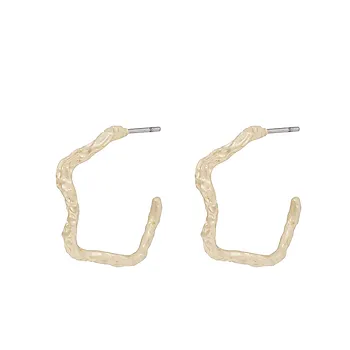 Cat øreringer i forgylt messing