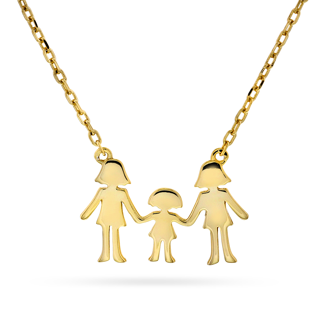 Pan Jewelry, Familiesmykke med mødre og en datter, forgylt sølv
