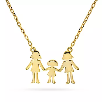 Pan Jewelry, Familiesmykke med mødre og en datter, forgylt sølv