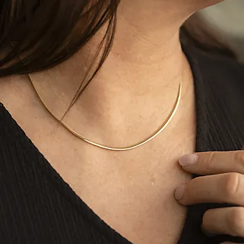Bilde nummer 2 av Pan Jewelry, Slangekjede i 585 gult gull 2,5 mm, 45 cm