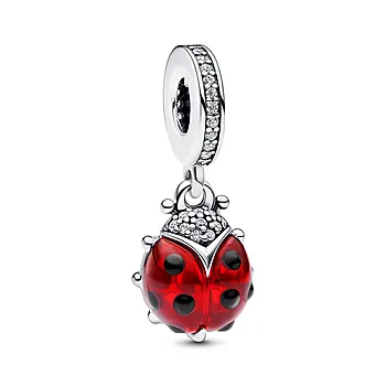 Pandora Moments, Charm i 925 sølv med marihøne