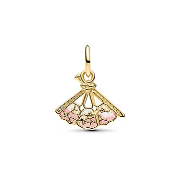 Disney charms i forgylt med Mulan vifte