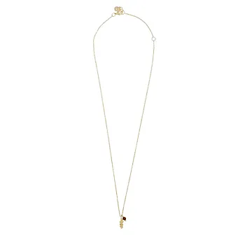 Cat smykke i forgylt messing med glassperle