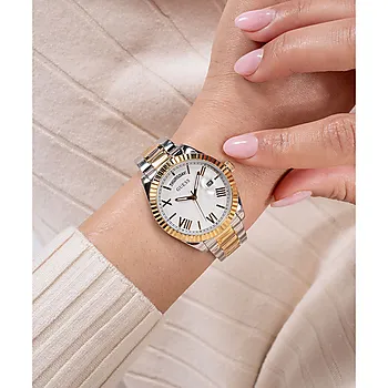 Bilde nummer 4 av Guess, Dress dameklokke med flerfarget stållenke