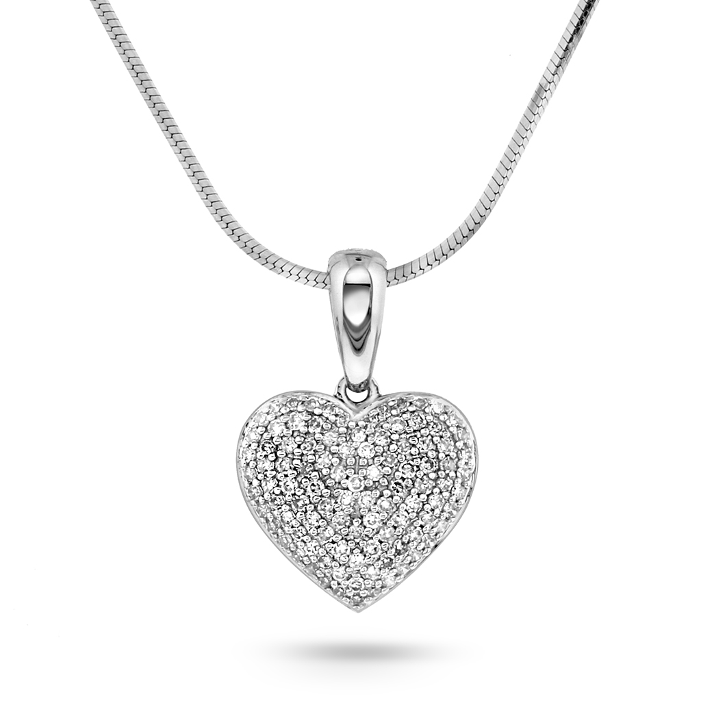 Clara smykke i 375 hvitt gull med diamanter 0,25 ct