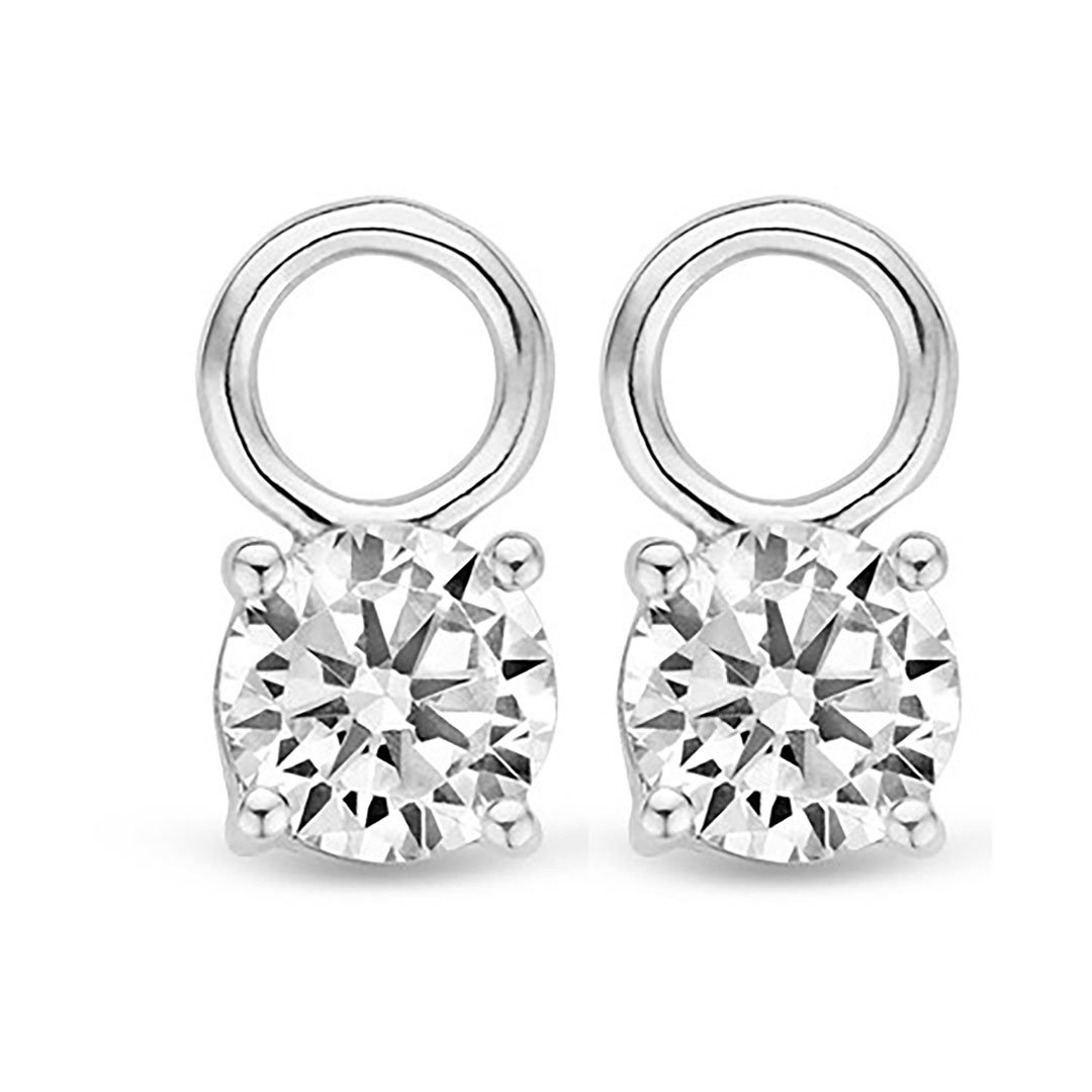 Ti Sento, Charms til ørering i 925 sølv med zirkonia