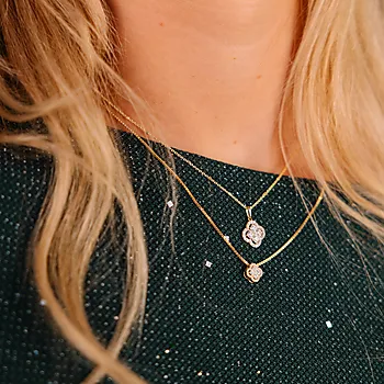 Bilde nummer 2 av Anheng i 585 gult gull med zirkonia