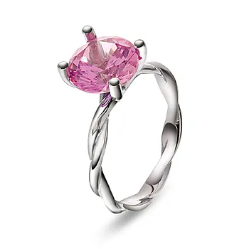 Pan Jewelry Drops, Ring i 585 hvitt gull med syntetisk Spinell