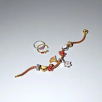 Bilde nummer 4 av Disney charms i forgylt med Mulan Mushu