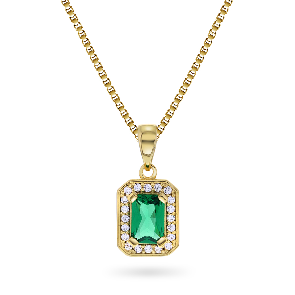 Pan Jewelry, Smykke i sølv med grønn zirkonia
