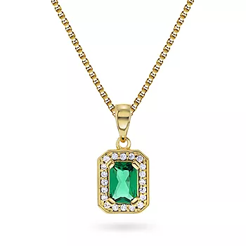Pan Jewelry, Smykke i sølv med grønn zirkonia
