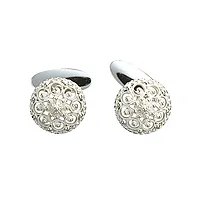 Mansjettknapper i 830 hvitt sølv