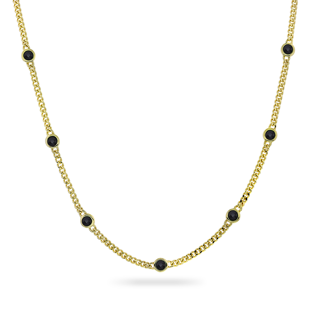 Pan Jewelry, Smykke i forgylt 925 sølv med sorte zirkonia