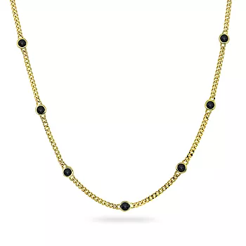 Pan Jewelry, Smykke i forgylt 925 sølv med sorte zirkonia