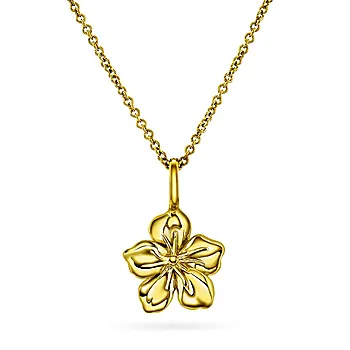 Blossom smykke i 925 forgylt sølv