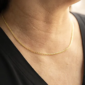 Bilde nummer 2 av Pan Jewelry, Kjede i 925 forgylt sølv, 50 cm