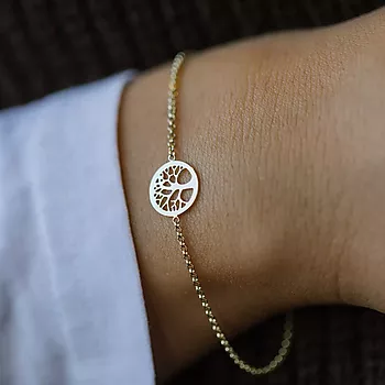 Bilde nummer 4 av Pan Jewelry, Armbånd i 585 gult gull med livets tre