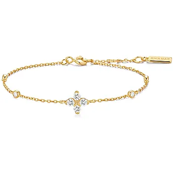 Armbånd i 925 forgylt sølv med zirkonia