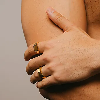 Bilde nummer 2 av Ring i forgylt stål