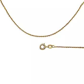 Pan Jewelry, Rund ankerkjede i forgylt 925 sølv 1,5 mm, 34-90 cm