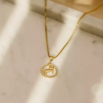 Bilde nummer 2 av Pan Jewelry, Anheng i 585 gult gull horoskop Væren