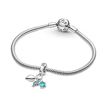 Bilde nummer 4 av Pandora Moments, Charm i 925 sølv med fisk,skilpadde og konkylie