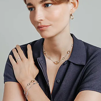 Bilde nummer 2 av Kjede i flerfarget 925 sølv med zirkonia