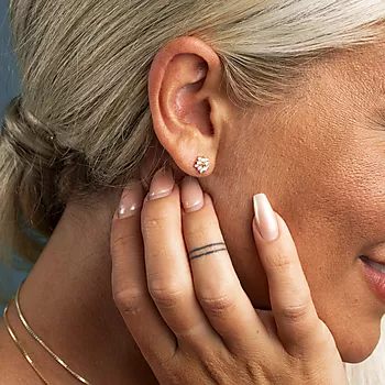 Bilde nummer 3 av Pan Jewelry, Øredobber i 585 gult gull med zirkonia