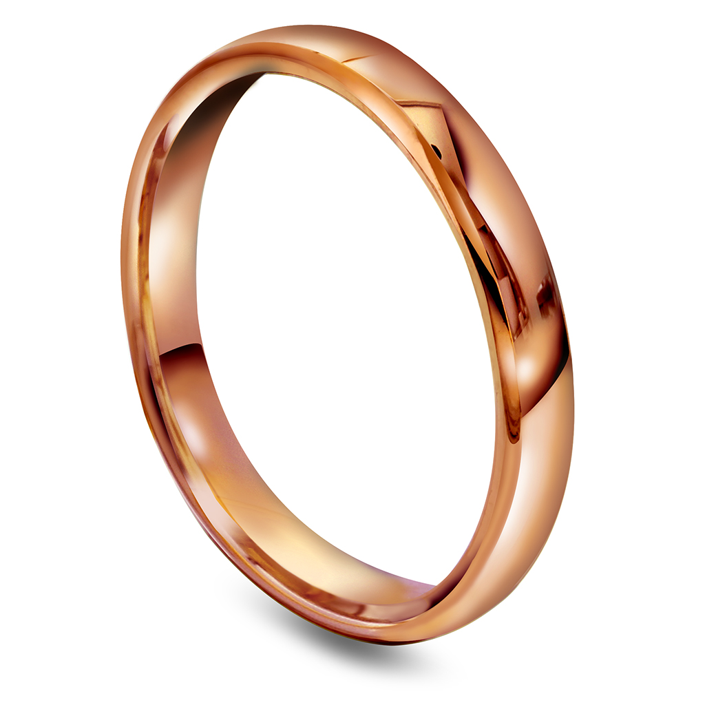 Giftering i 585 roségull | 3 mm bredde