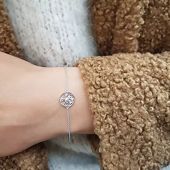 Bilde nummer 4 av Pan Jewelry, Armbånd i 925 sølv med zirkonia og livets tre