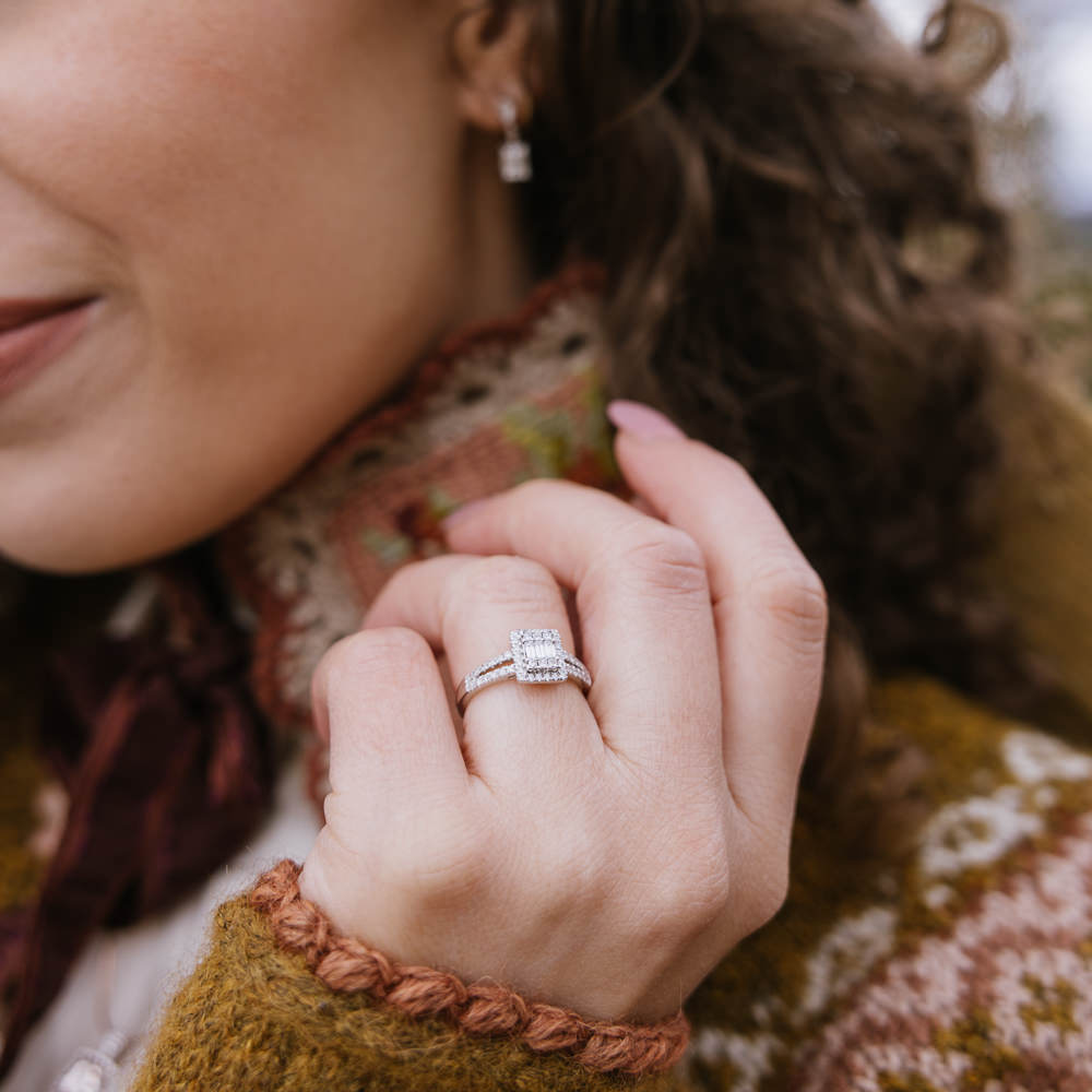 Bilde nummer 2 av Grace diamantring i 585 hvitt gull 0,50 ct