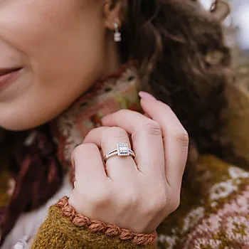 Bilde nummer 2 av Grace diamantring i 585 hvitt gull 0,50 ct