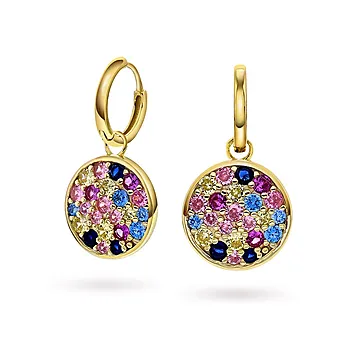 Shine øreringer i 925 forgylt sølv