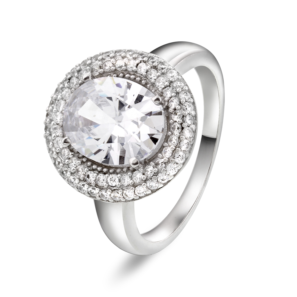 Pan jewelry, Ring i sølv med zirkonia, størrelse 62