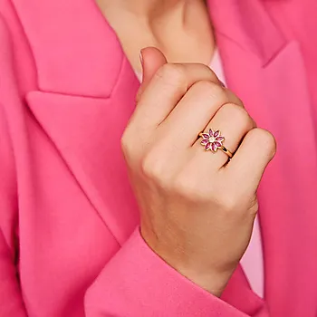 Bilde nummer 2 av Lush ring i 925 forgylt sølv