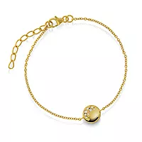 Pan Jewelry, Armbånd i forgylt 925 sølv med zirkonia