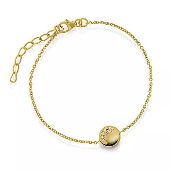 Pan Jewelry, Armbånd i forgylt 925 sølv med zirkonia