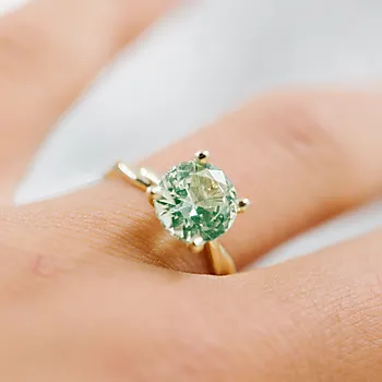 Bilde nummer 2 av Pan Jewelry Drops, Ring i 585 gult gull med syntetisk Krysolitt